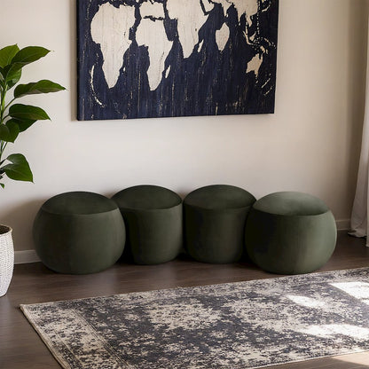 Apollo Green Velvet Bench