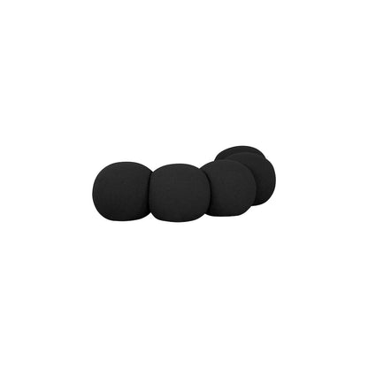 Apollo Black Boucle Fabric Bench