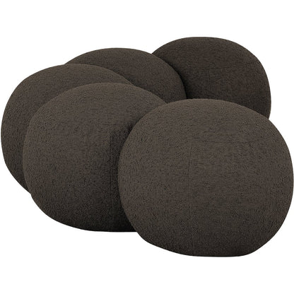 Apollo Brown Boucle Fabric Bench