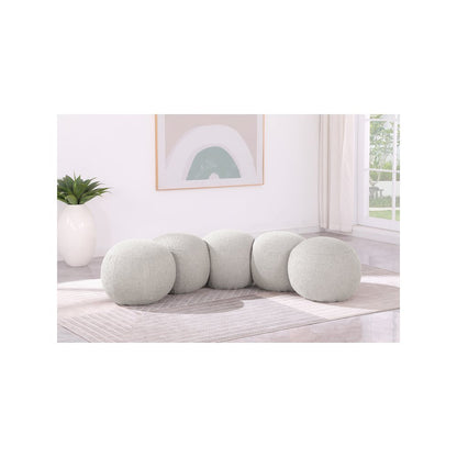 Apollo Cream Boucle Fabric Bench