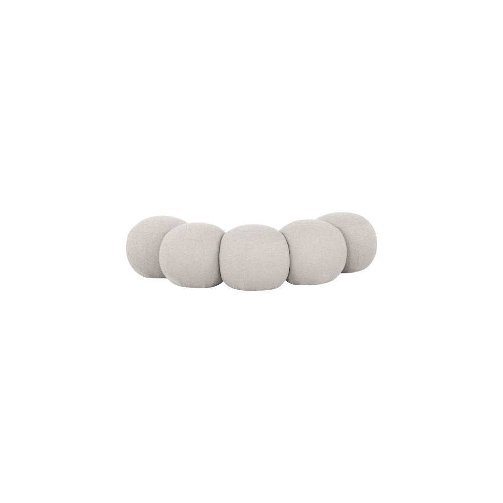 Apollo Cream Boucle Fabric Bench