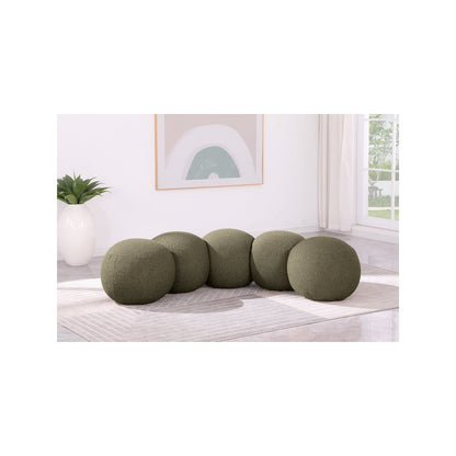Apollo Olive Boucle Fabric Bench
