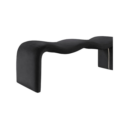 Willow Black Vegan Leather Bench