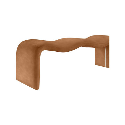 Willow Cognac Vegan Leather Bench