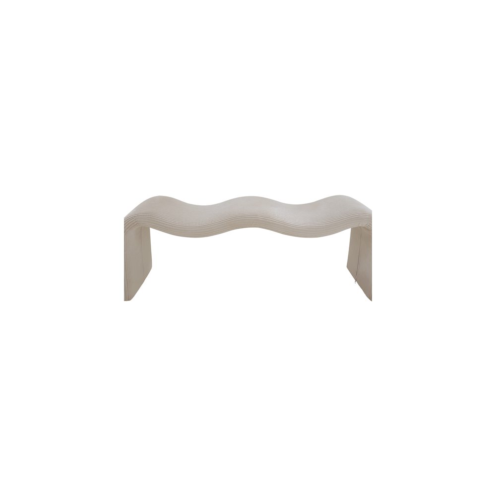Willow Beige Corduroy Fabric Bench