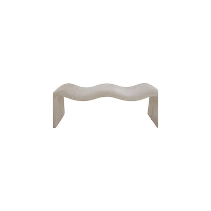 Willow Beige Corduroy Fabric Bench