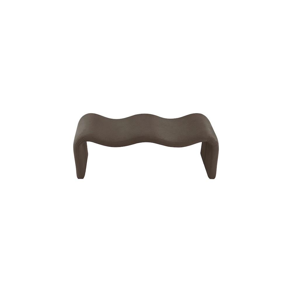 Willow Brown Corduroy Fabric Bench