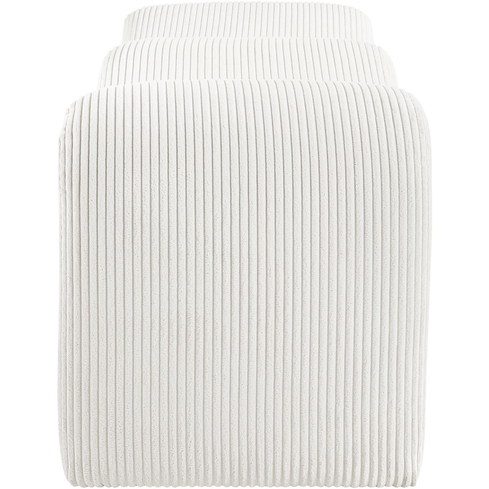 Willow Cream Corduroy Fabric Bench