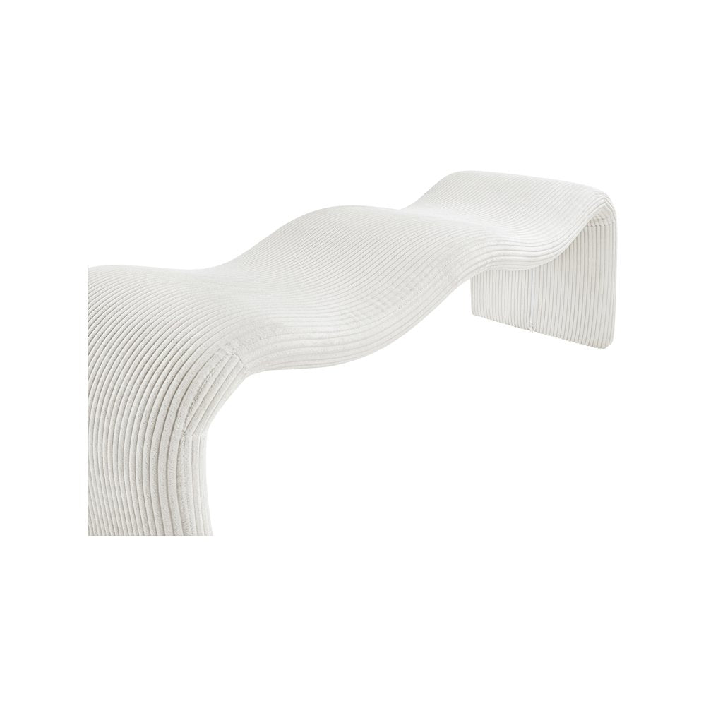 Willow Cream Corduroy Fabric Bench