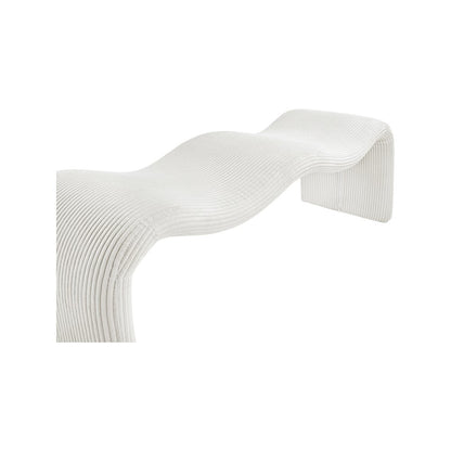 Willow Cream Corduroy Fabric Bench