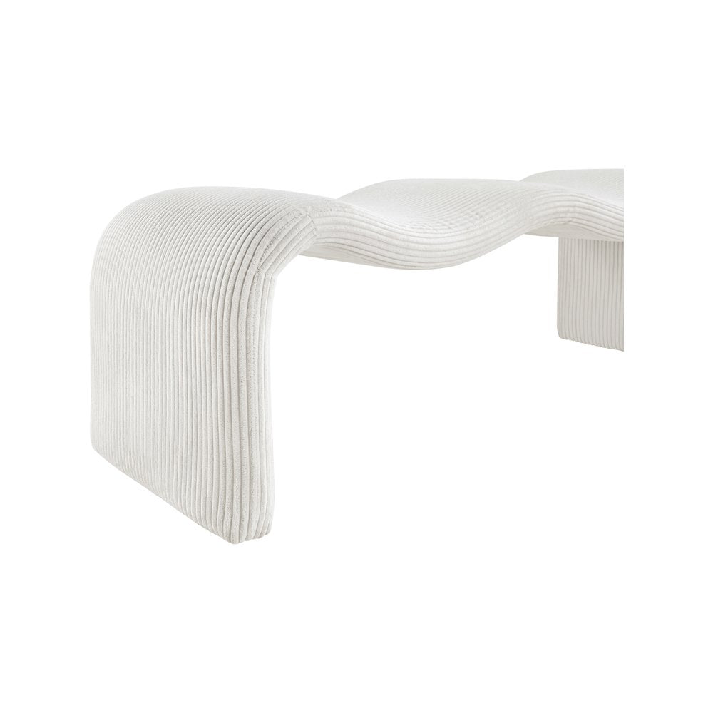 Willow Cream Corduroy Fabric Bench