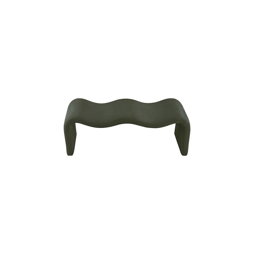 Willow Green Corduroy Fabric Bench