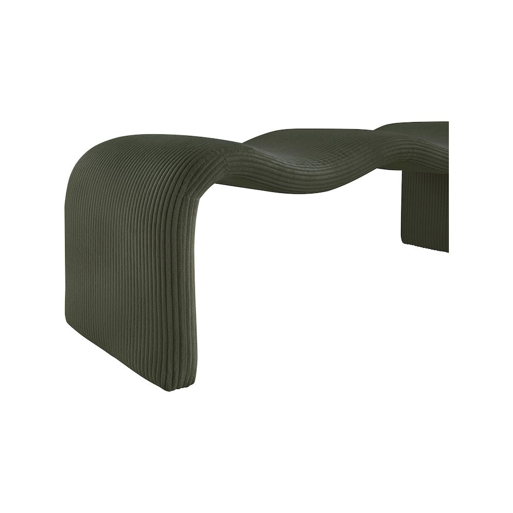Willow Green Corduroy Fabric Bench