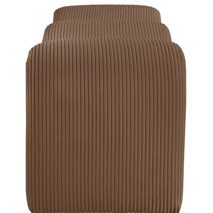 Willow Saddle Corduroy Fabric Bench