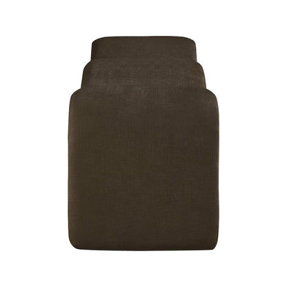 Willow Brown Chenille Fabric Bench