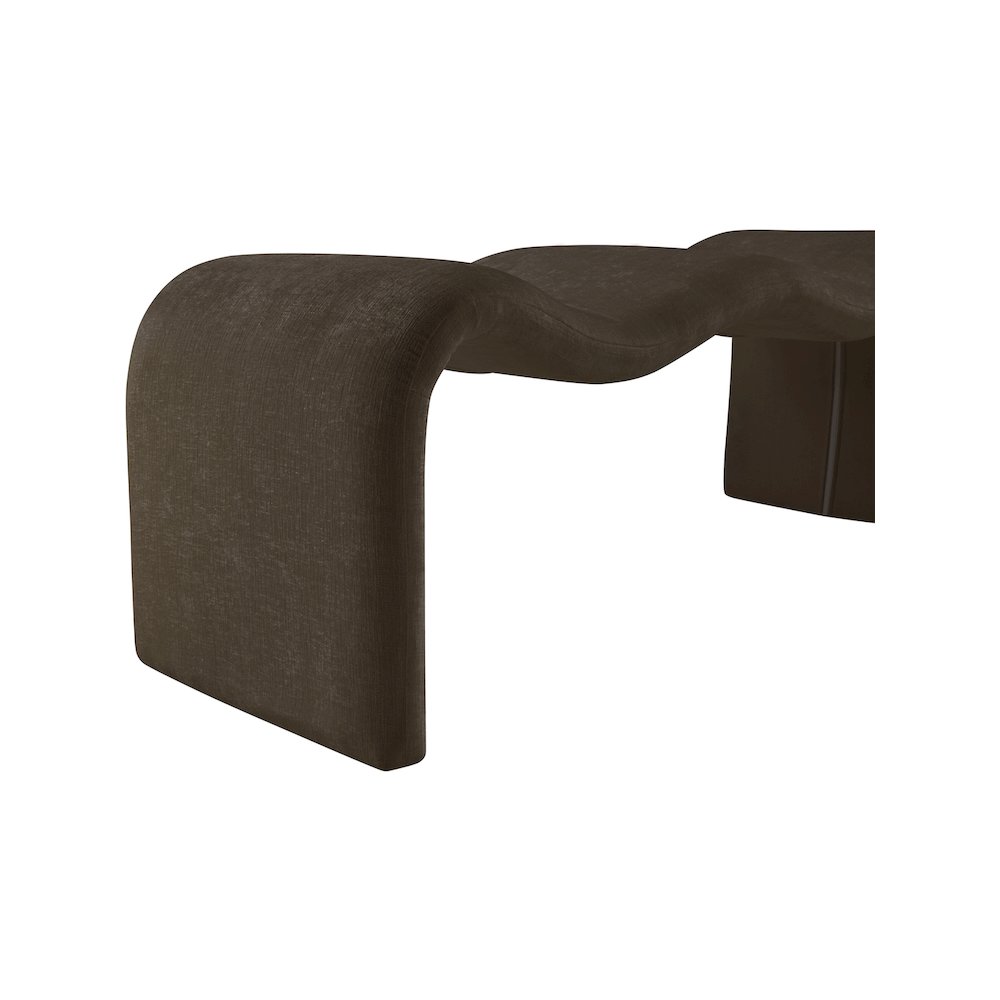 Willow Brown Chenille Fabric Bench