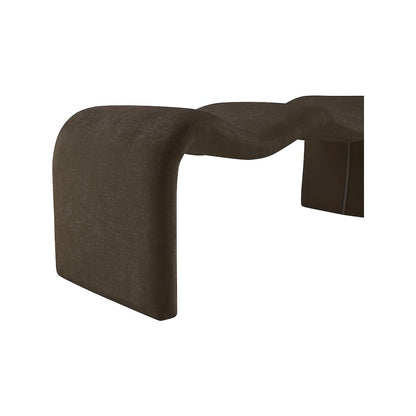 Willow Brown Chenille Fabric Bench