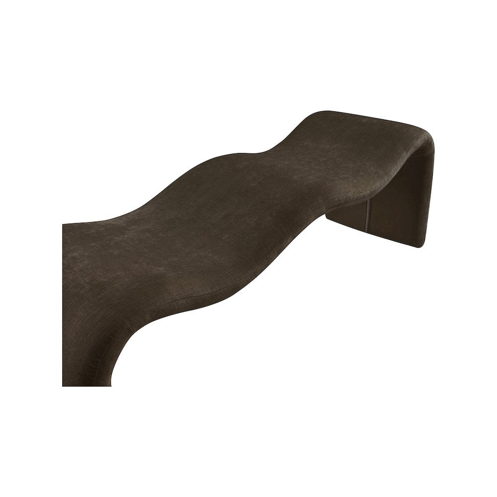 Willow Brown Chenille Fabric Bench