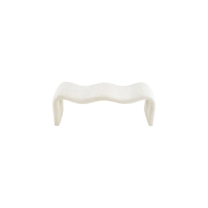 Willow Cream Chenille Fabric Bench
