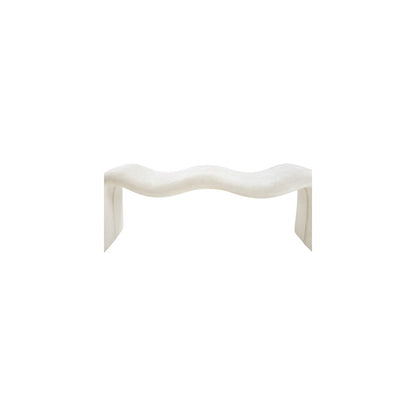 Willow Cream Chenille Fabric Bench