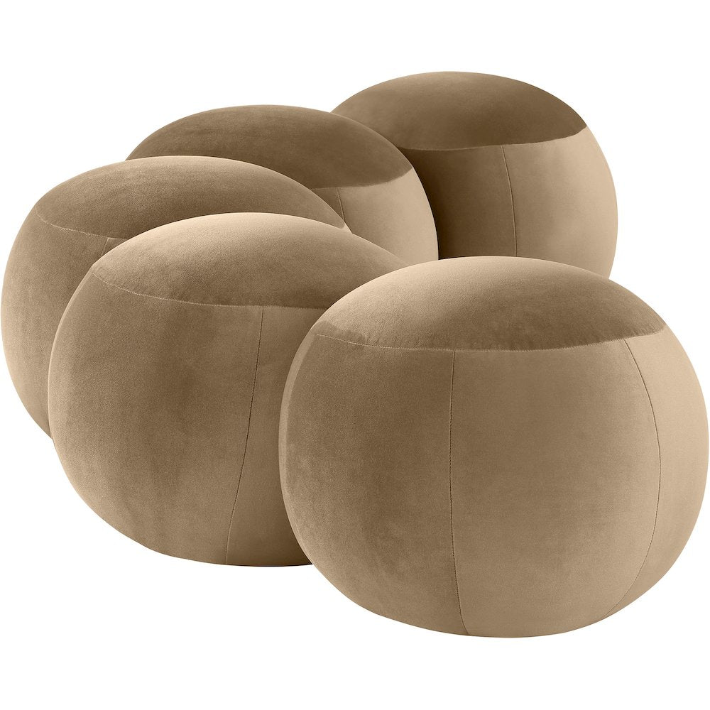 Apollo Beige Velvet Bench