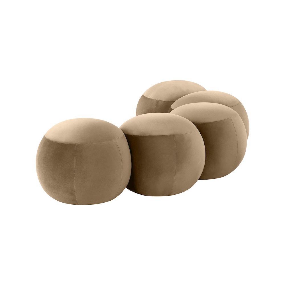 Apollo Beige Velvet Bench