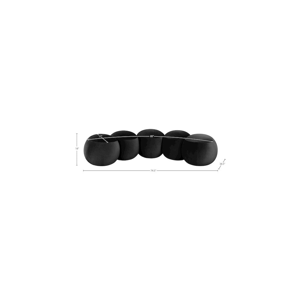 Apollo Black Velvet Bench