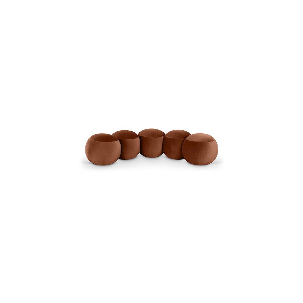Apollo Cognac Velvet Bench