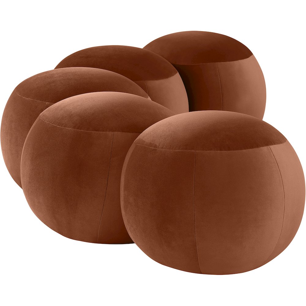 Apollo Cognac Velvet Bench