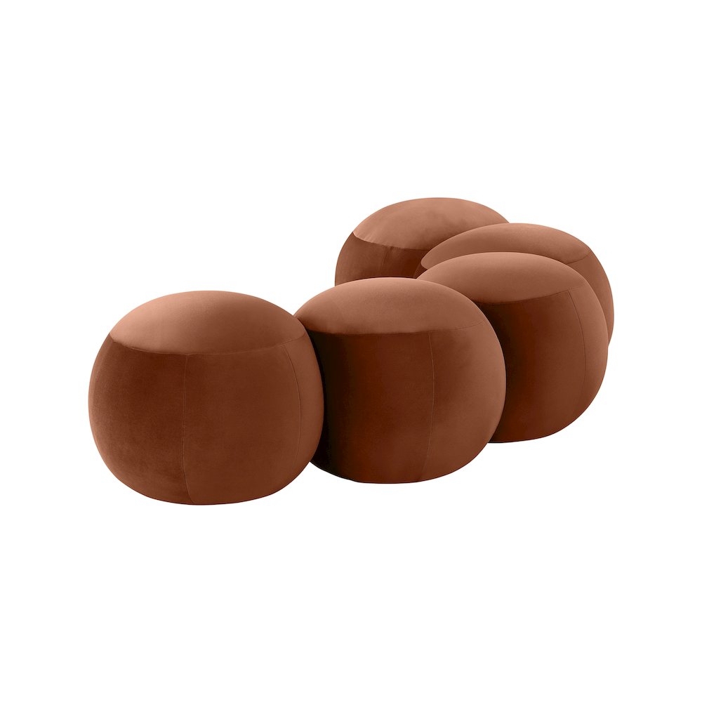 Apollo Cognac Velvet Bench