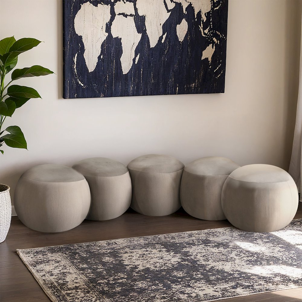 Apollo Cream Velvet Bench