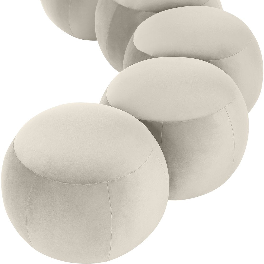 Apollo Cream Velvet Bench