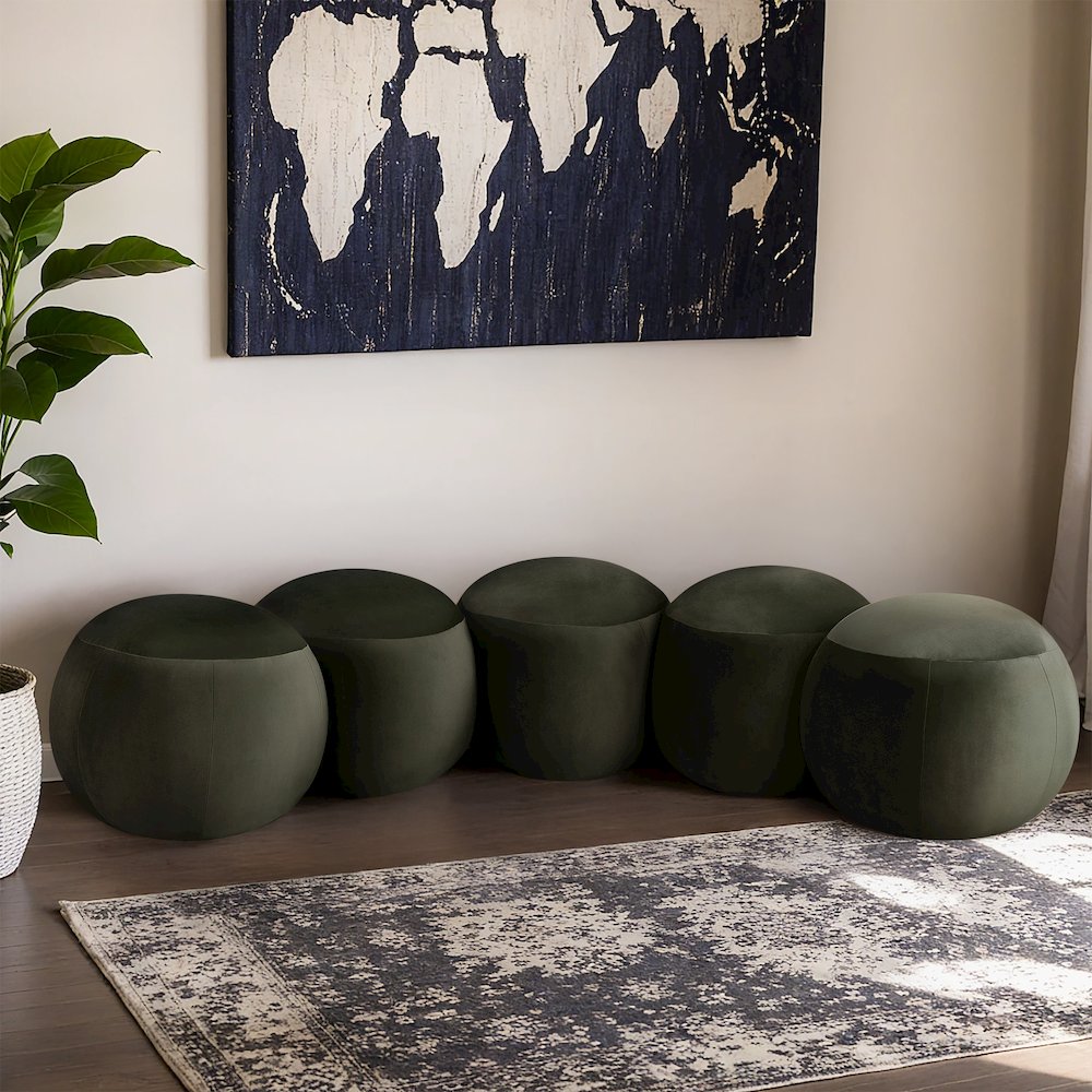 Apollo Green Velvet Bench