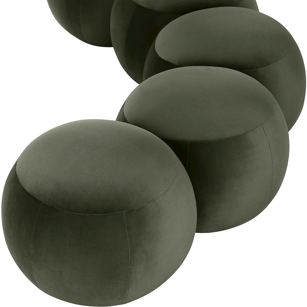 Apollo Green Velvet Bench