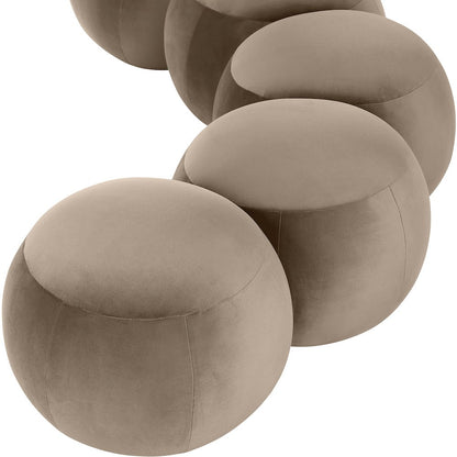 Apollo Taupe Velvet Bench