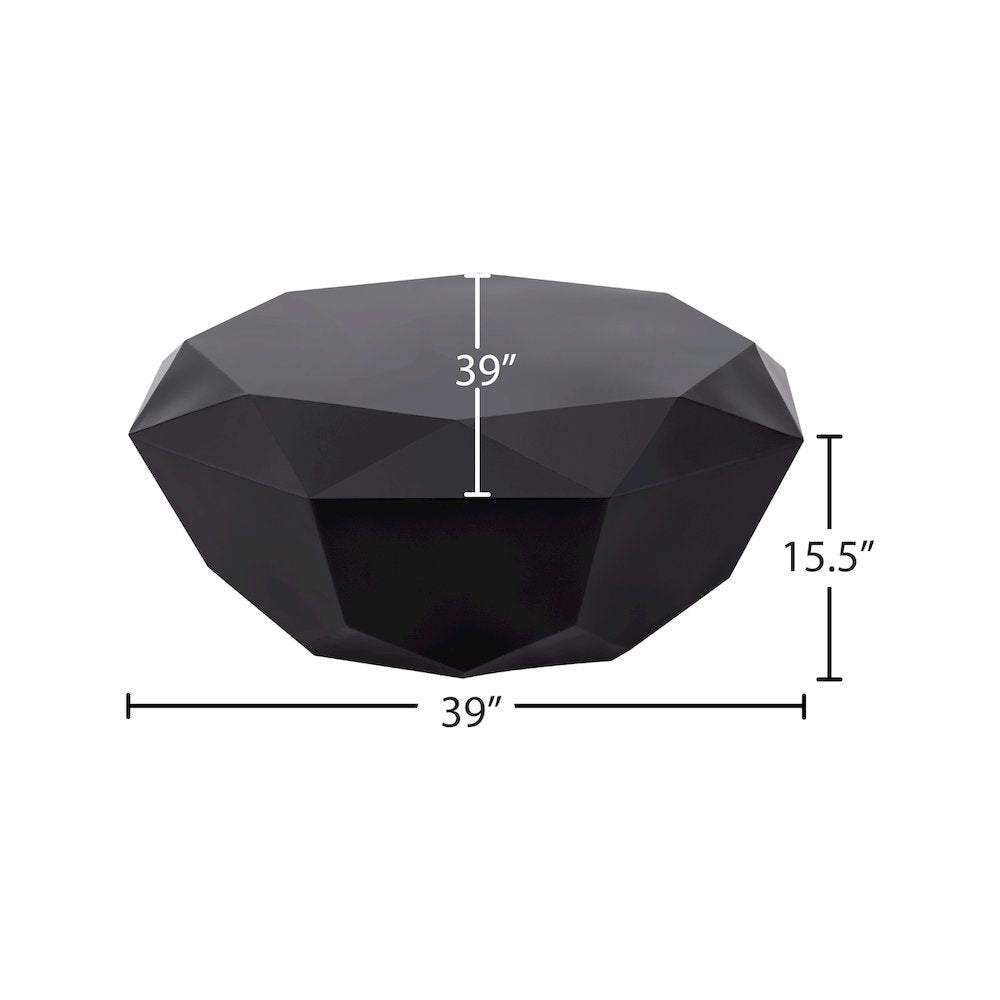 Gemma Matte Black Coffee Table