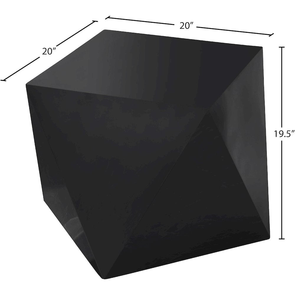 Gemma Matte Black End Table