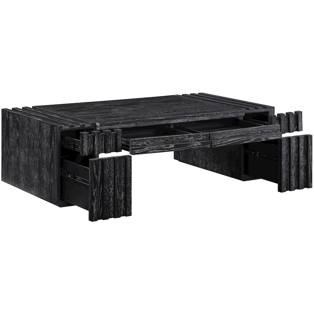 Stanton Black Oak Veneer And Solid Wood Coffee Table