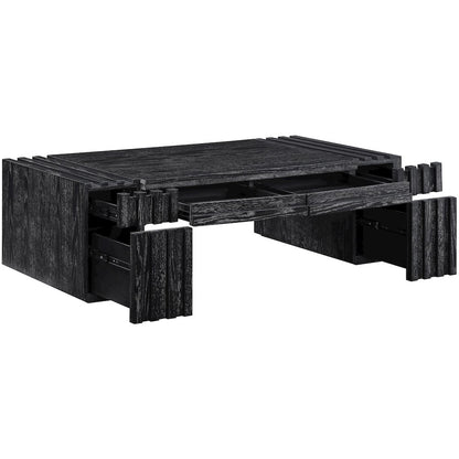 Stanton Black Oak Veneer And Solid Wood Coffee Table