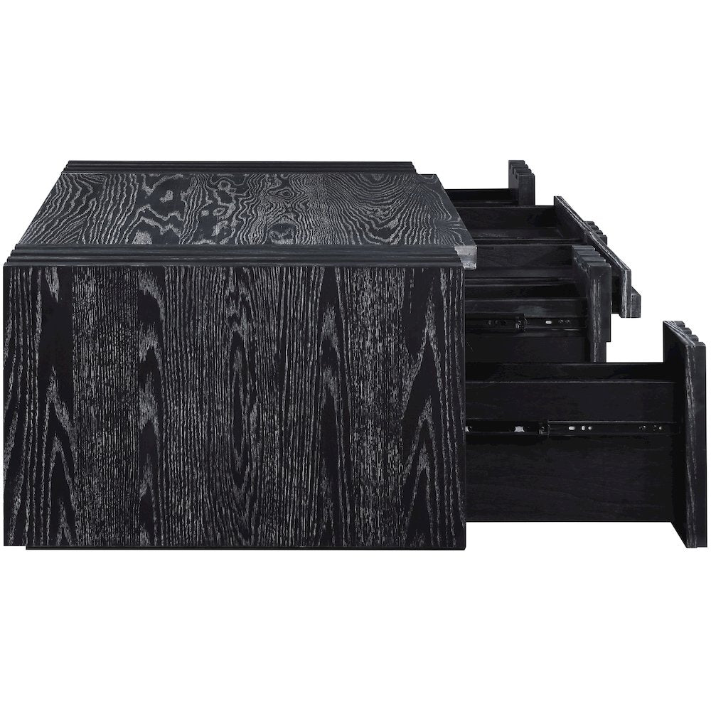 Stanton Black Oak Veneer And Solid Wood Coffee Table