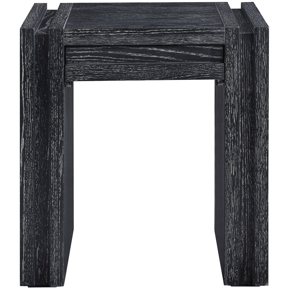 Stanton Black Oak Veneer And Solid Wood End Table