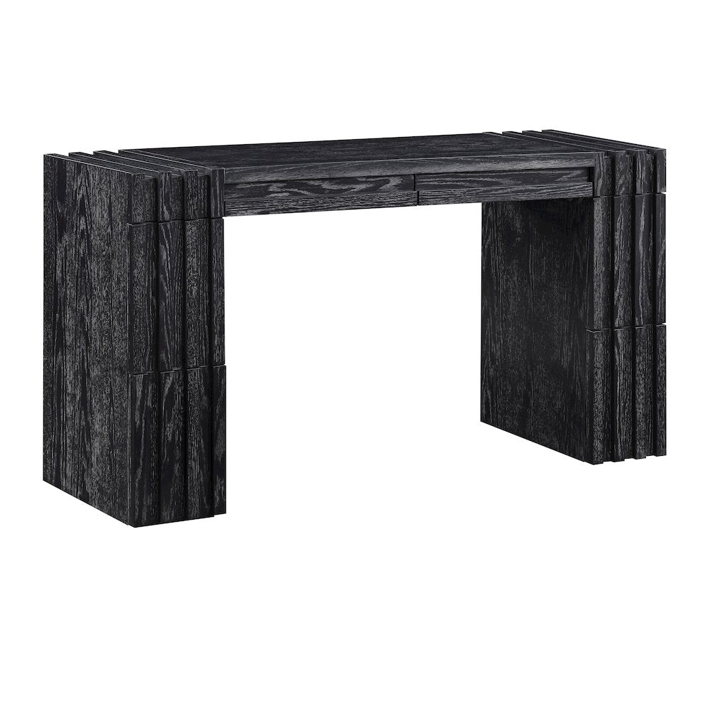 Stanton Black Oak Veneer And Solid Wood Console Table