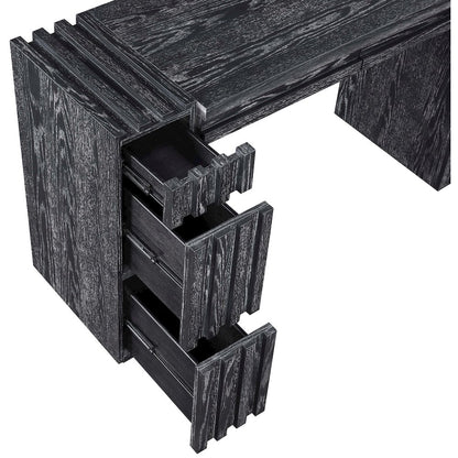 Stanton Black Oak Veneer And Solid Wood Console Table