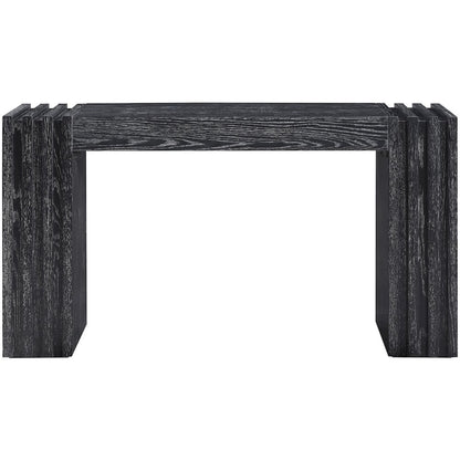 Stanton Black Oak Veneer And Solid Wood Console Table