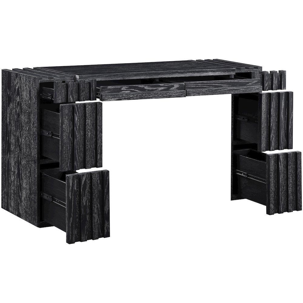 Stanton Black Oak Veneer And Solid Wood Console Table