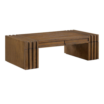 Stanton Brown Oak Veneer And Solid Wood Coffee Table