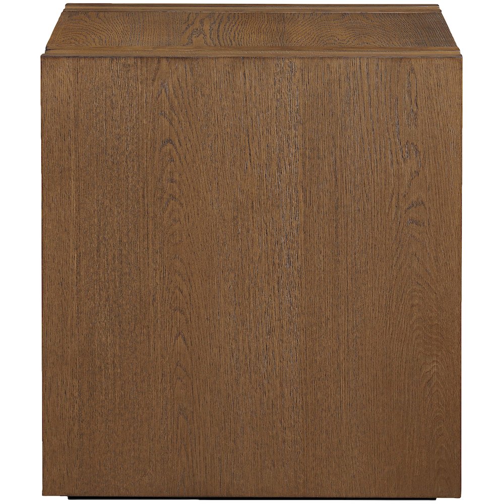 Stanton Brown Oak Veneer And Solid Wood End Table