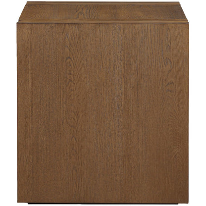 Stanton Brown Oak Veneer And Solid Wood End Table