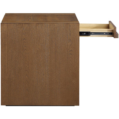 Stanton Brown Oak Veneer And Solid Wood End Table