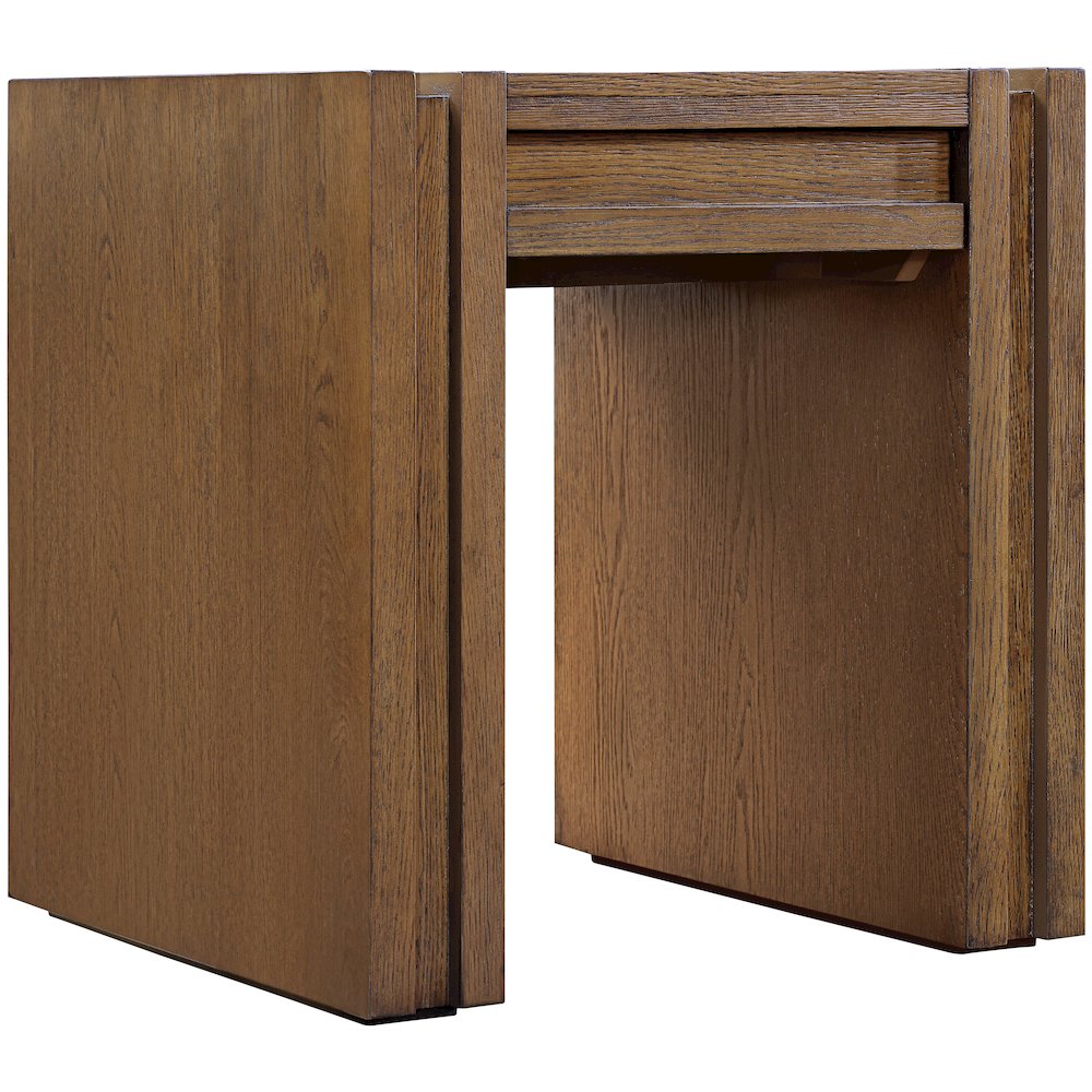 Stanton Brown Oak Veneer And Solid Wood End Table